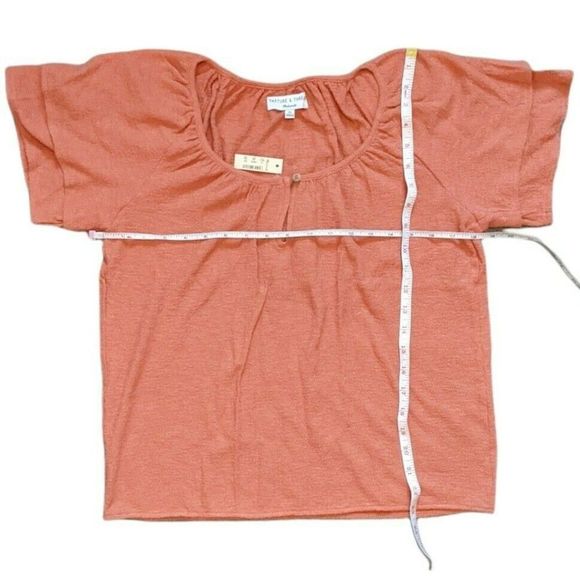 Madewell Texture & Thread Tiered-Sleeve Top Superlight Jacquard Keyhole Neck XS - Picture 6 of 7